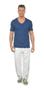 Imagem de Camiseta Malha Fria Gola V Camisa Pv Poliéster Com Viscose