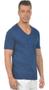 Imagem de Camiseta Malha Fria Gola V Camisa Pv Poliéster Com Viscose
