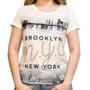 Imagem de Camiseta Manga Curta Crepe Estampa Brooklyn