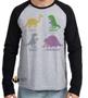 Imagem de Camiseta Manga Longa blusa Dinossauro comilão 