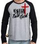 Imagem de Camiseta Manga Longa blusa Jesus Cristo verdadeiro Deus