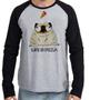 Imagem de Camiseta Manga Longa blusa Life is pizza pug