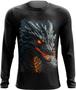 Imagem de Camiseta Manga Longa Dragão Dragon Chamas Infernal Fogo 5