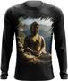 Imagem de Camiseta Manga Longa Estátua de Buda Iluminado Religião 12