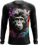 Imagem de Camiseta Manga Longa Macaco Monkey Ilustrado Vetor 4