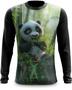 Imagem de Camiseta Manga Longa Panda na Floresta Comendo Bambu