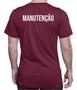 Imagem de Camiseta Manutenção Camisa Trabalho Uniforme Manga Curta L-Frente e Costa