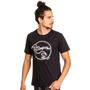 Imagem de Camiseta Masculina Algodão Burly Heads Logo Estampa Frontal Estilo Surf Skate Preta