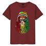 Imagem de Camiseta Masculina Algodão Premium Casual Leão Reggae