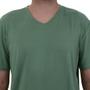 Imagem de Camiseta Masculina Basico.com Gola V Modal Verde - 1021