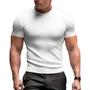 Imagem de Camiseta Masculina Canelada Manga Curta Slim Premium