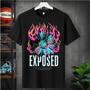 Imagem de Camiseta Masculina Casual Algodão Streetwear Adulto, Infantil e Plus Size Exposed