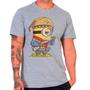 Imagem de Camiseta Masculina Cinza Desenho Minions