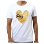 Imagem de Camiseta masculina coração paz fim de ano réveillon