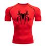 Imagem de Camiseta Masculina De Compressão Com Estampa De Aranha De Secagem Rápida Respirável Para Academia E