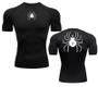 Imagem de Camiseta Masculina de Compressão com Estampa de Aranha - Secagem Rápida para Academia e Treino