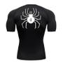 Imagem de Camiseta Masculina de Compressão com Estampa de Aranha - Secagem Rápida para Academia e Treino