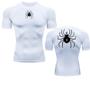 Imagem de Camiseta Masculina de Compressão com Estampa de Aranha - Secagem Rápida para Academia e Treino