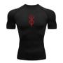 Imagem de Camiseta Masculina De Compressão Com Estampa De Secagem Rápida Manga Curta Rash Guard Gym Workout