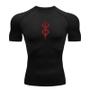 Imagem de Camiseta Masculina De Compressão Com Estampa De Secagem Rápida Manga Curta Rash Guard Gym Workout