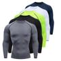 Imagem de Camiseta Masculina De Compressão De Secagem Rápida Manga Comprida Esportiva Academia Treino Jogging