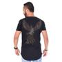 Imagem de Camiseta Masculina Dgn Swag Preta Frente e Costas Redonda