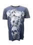 Imagem de Camiseta Masculina Estampada Caveira e Rosas - 100% Algodão Penteado Encorpado Premium