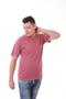 Imagem de Camiseta Masculina Estonada Marsala Estampa Logomarca Lateral