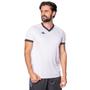 Imagem de Camiseta Masculina Kappa Fardamento Brushtroke Estampada Branco/Preto