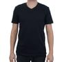 Imagem de Camiseta Masculina Lado Avesso Slim Fit Preta - LH23