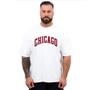 Imagem de Camiseta Masculina oversized Estampa Personalizada Chicago Bulls Manga Curta Gola Careca Algodão Fio Penteado Premium 