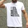 Imagem de Camiseta Masculina Oversized Hip-hop Jesus Cruz Vintage Verão Casual Streetwear