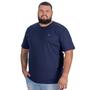 Imagem de Camiseta Masculina Plus Size  Kit 3 Pç Azul Cinza e Branco