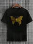 Imagem de Camiseta Masculina Preta 100% Algodão Butterfly Wings