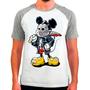 Imagem de Camiseta Masculina Raglan Branca Desenho Mickey 04