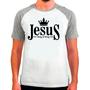 Imagem de Camiseta Masculina Raglan Branca Fé Gospel Católica 03