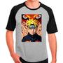 Imagem de Camiseta Masculina Raglan Cinza Desenho Naruto Anime 21