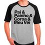 Imagem de Camiseta Masculina Raglan Cinza Dia dos Pais Paizão Papai 02