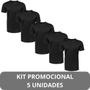 Imagem de Camiseta Masculina Regular Fit Malha Fio 30 100% Algodão Bolt Kit Promocional 5 Unidades