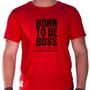 Imagem de Camiseta Masculina Sandro Clothing Born To Be Boss Vermelha