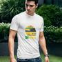 Imagem de Camiseta masculina senna capacete branca algodão