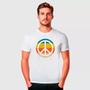 Imagem de Camiseta Masculina - Símbolo Paz e Amor Hippie Salve a Terra