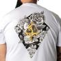 Imagem de Camiseta MCD Oversized Caveira Rosas SM25 Masculina Branco