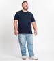 Imagem de Camiseta Meia Malha Plus Size Masculina Kohmar Azul