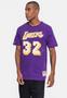 Imagem de Camiseta Mitchell & Ness NBA Masculina Los Angeles Lakers Magic Johnson Roxa Lakers