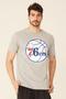 Imagem de Camiseta NBA Estampada Big Logo Philadelphia 76ERS Casual Cinza Mescla