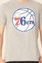 Imagem de Camiseta NBA Estampada Big Logo Philadelphia 76ERS Casual Cinza Mescla