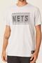 Imagem de Camiseta NBA Estampada Brooklyn Nets Casual Cinza Mescla