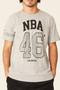 Imagem de Camiseta NBA Estampada Casual Cinza Mescla