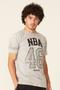 Imagem de Camiseta NBA Estampada Casual Cinza Mescla